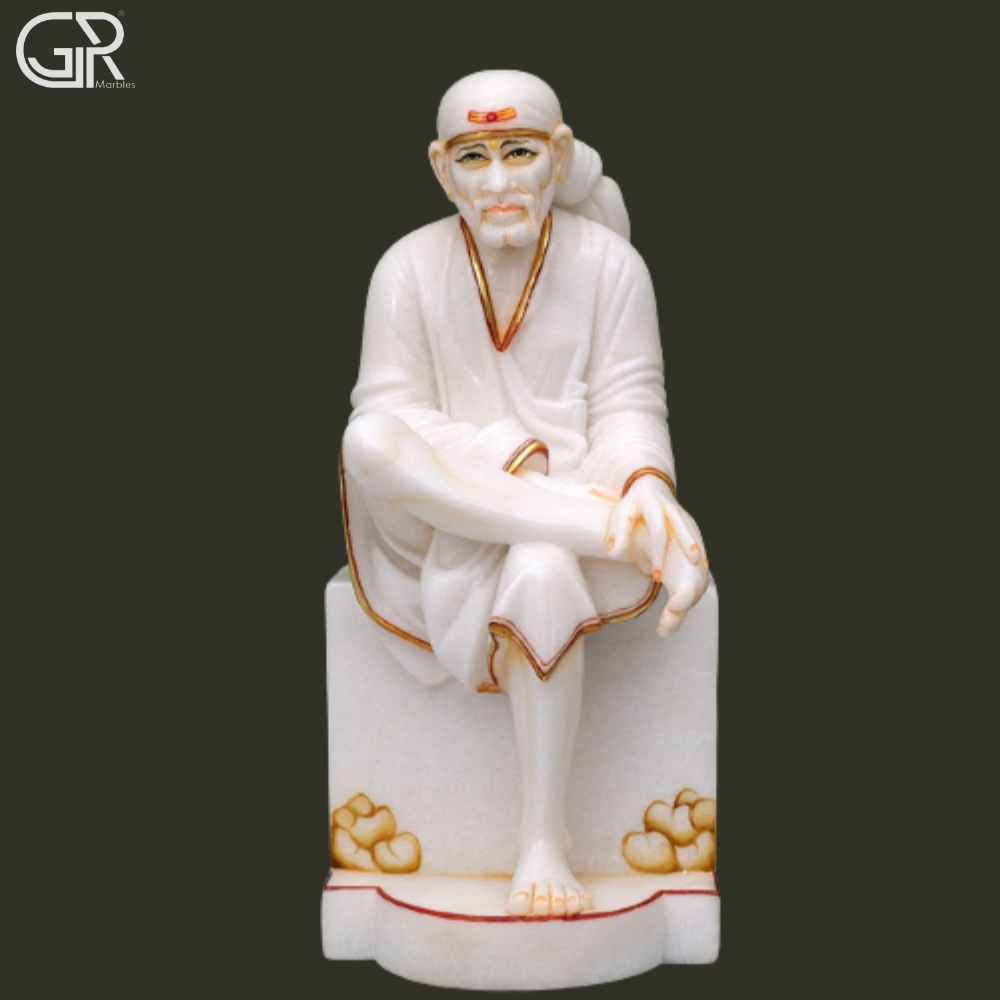 White Marble Sai Baba Statue