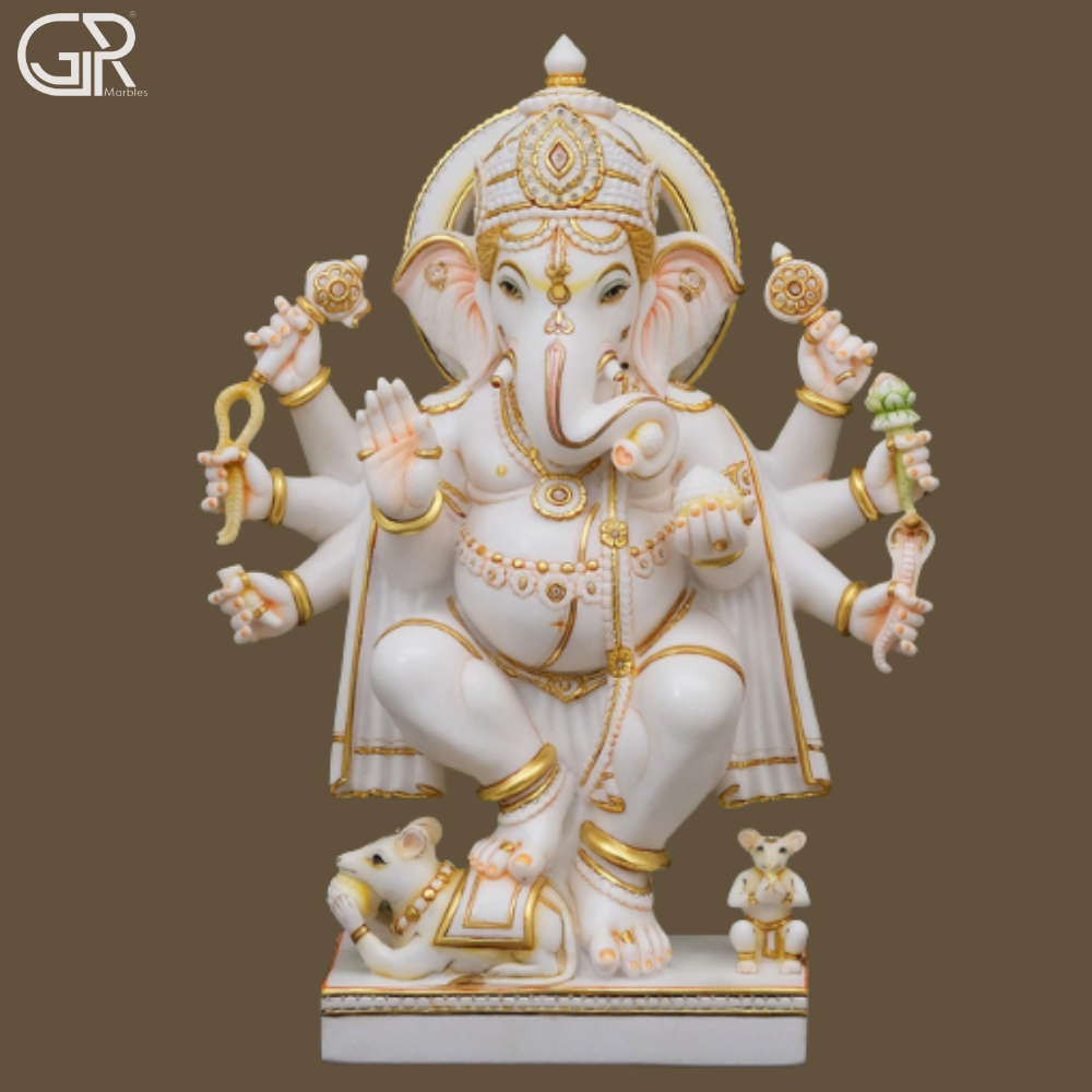 White Marble Ganesha Statue