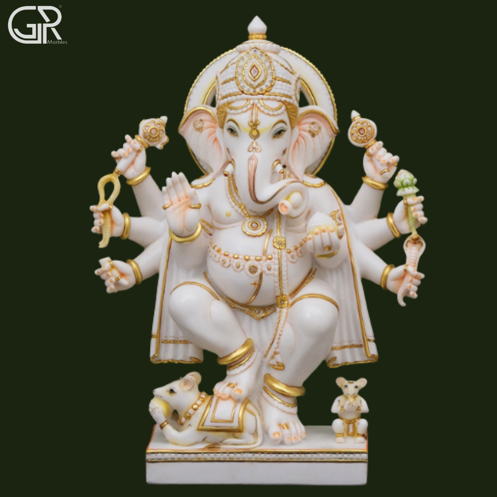 White Marble Ganesha Statue