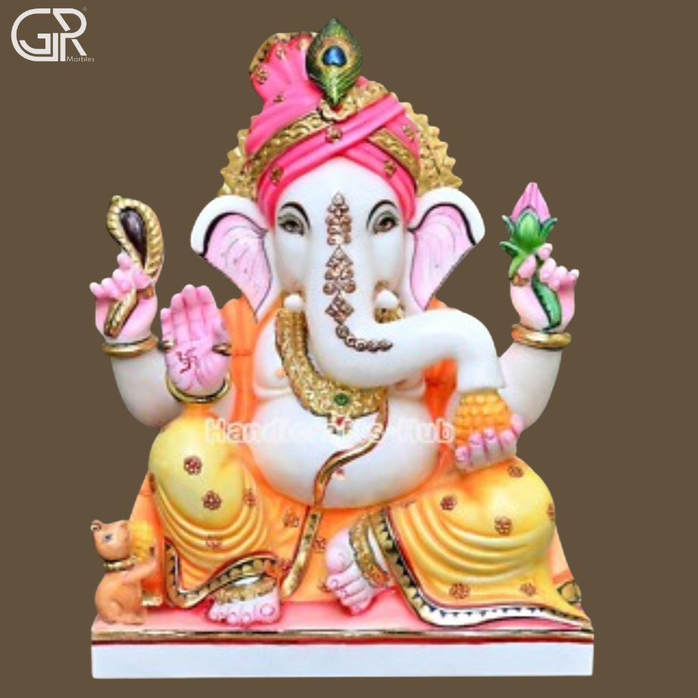 Polishing Marble Ganesh ji Statue