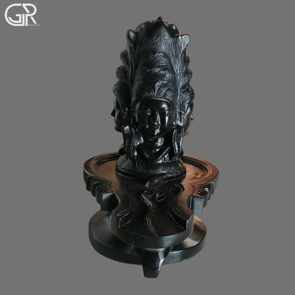 Black Marble Panchmukhi Shivling