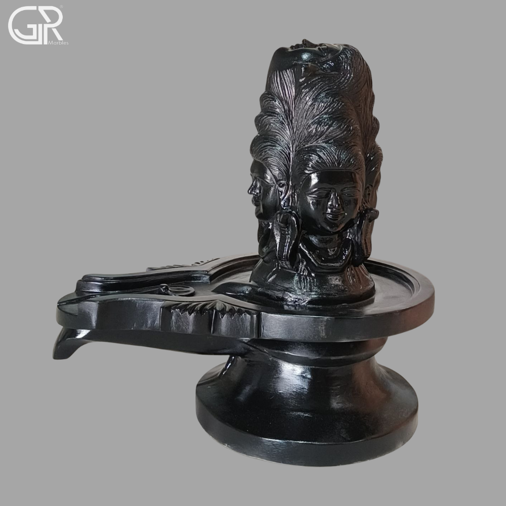 Black Marble Panchmukhi Shivling
