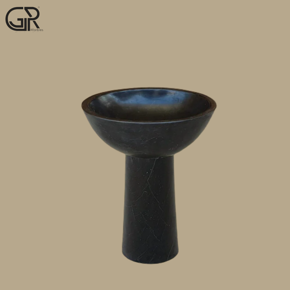 Black Marble Washbasin - Hardness: High