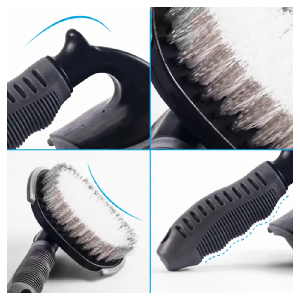 Car Tyre Cleaning Brush - Durable Bristle Brush for Deep Tyre & Wheel Cleaning