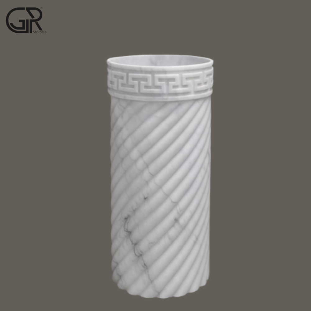 Marble Pedestal Washbasin - Assembly: No Assembly Required