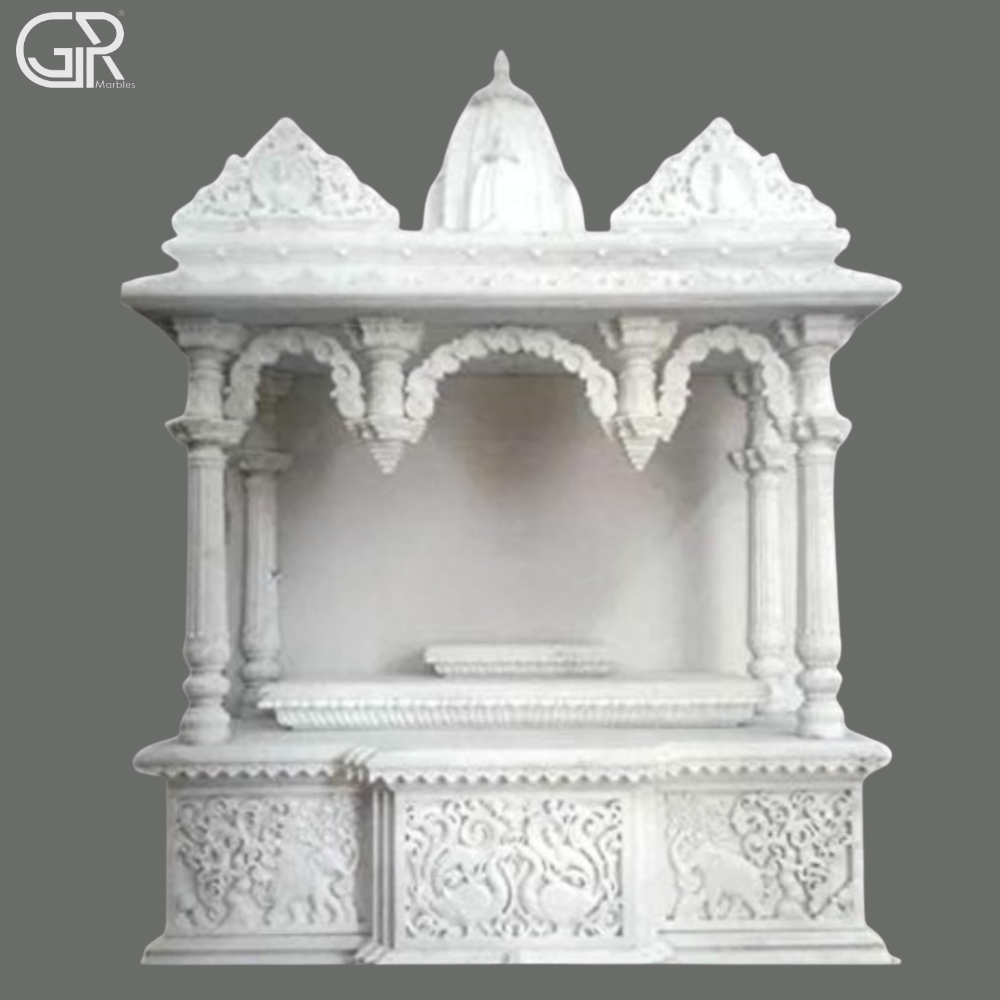 Carved Makrana marble Mandir