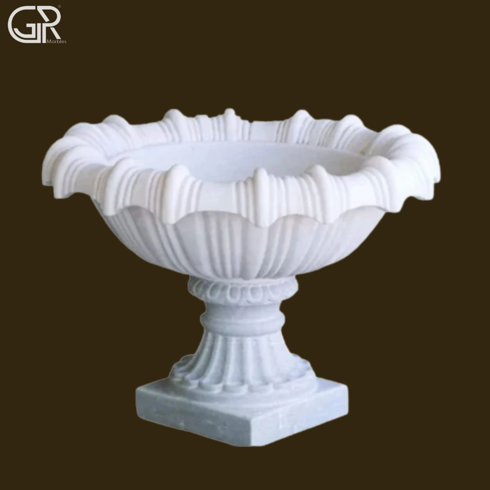 Makrana White Marble Planters
