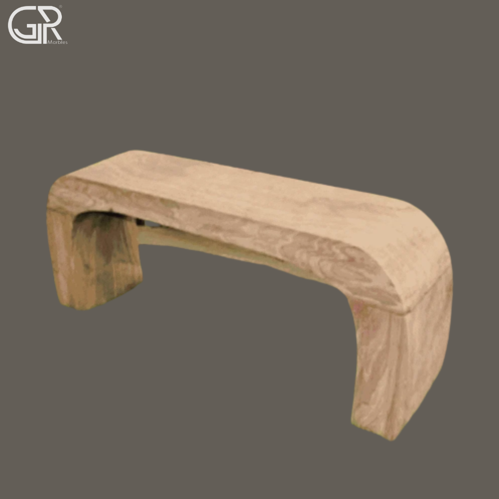 Antique Stone Garden Bench
