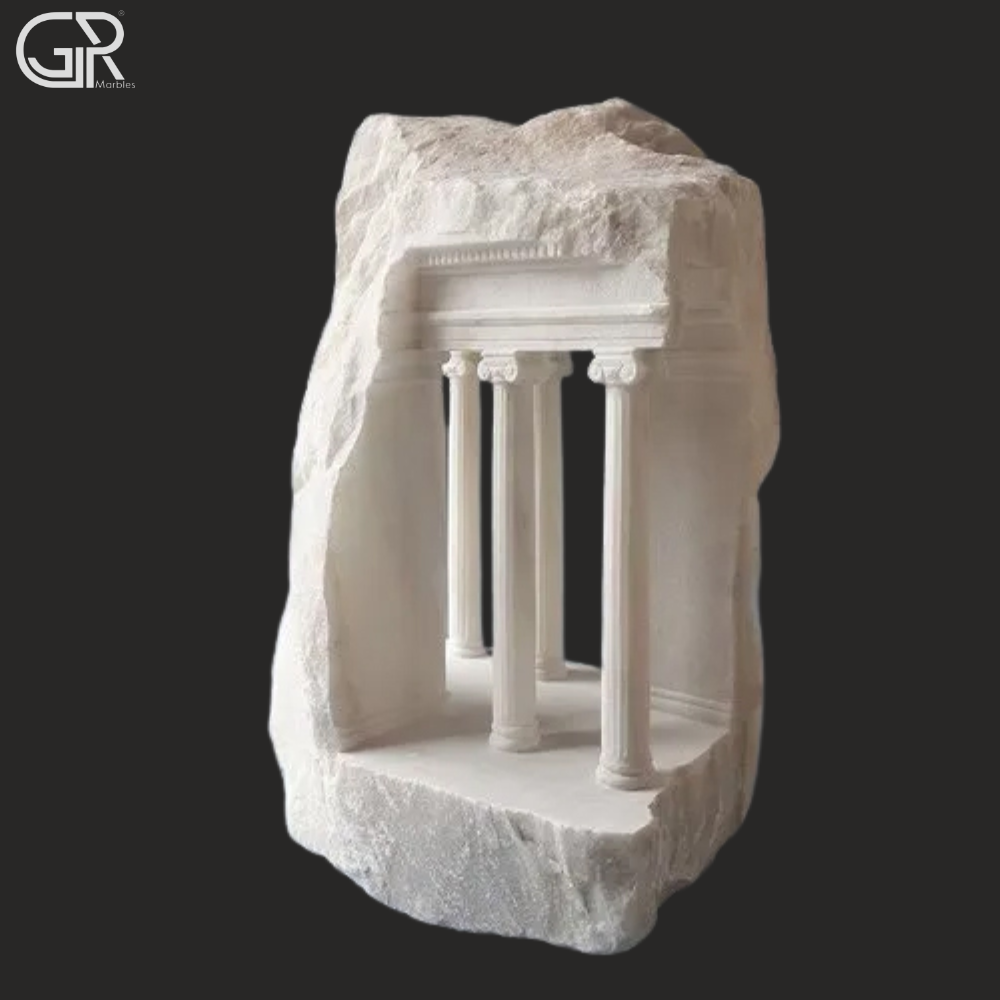 Marble Carved Sculpture - Color: White