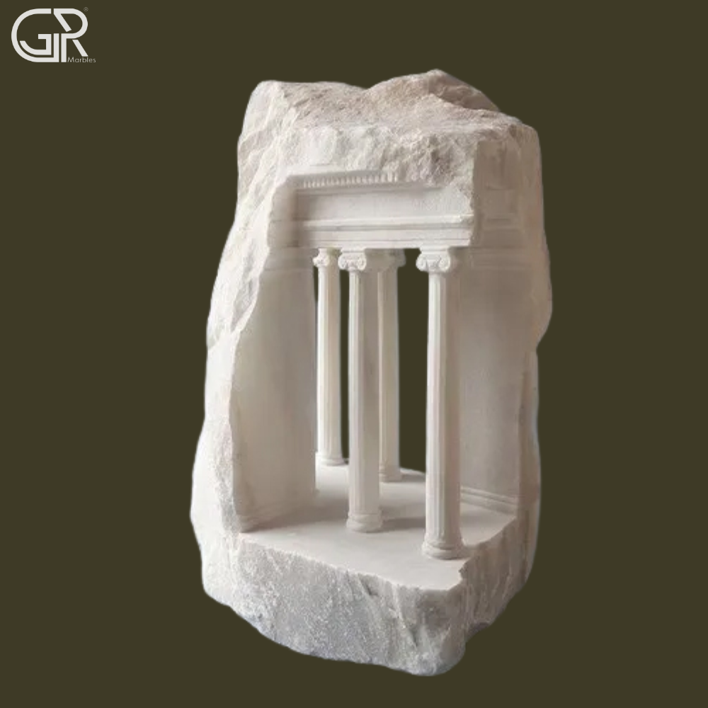 Marble Carved Sculpture - Color: White