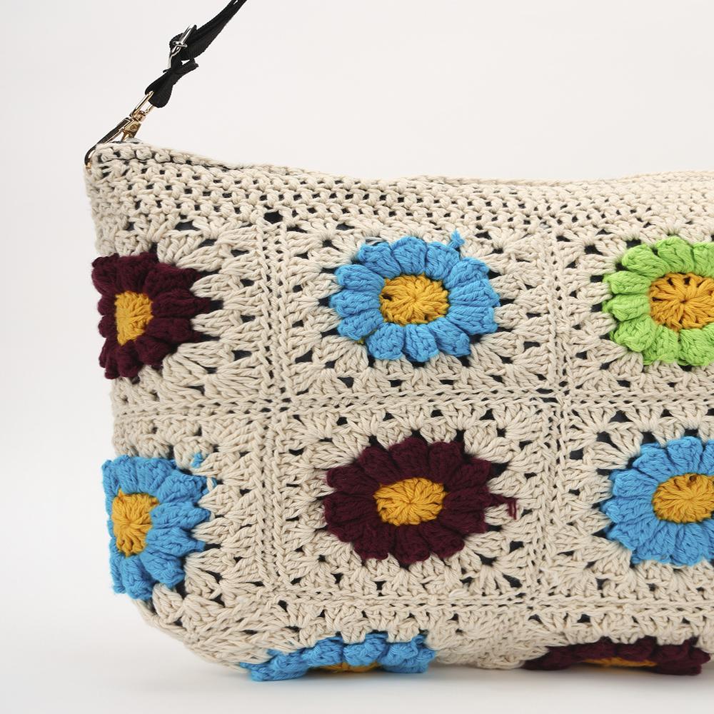 Ladies Slate Daisy Handmade Pouch - Height: 14 Cm