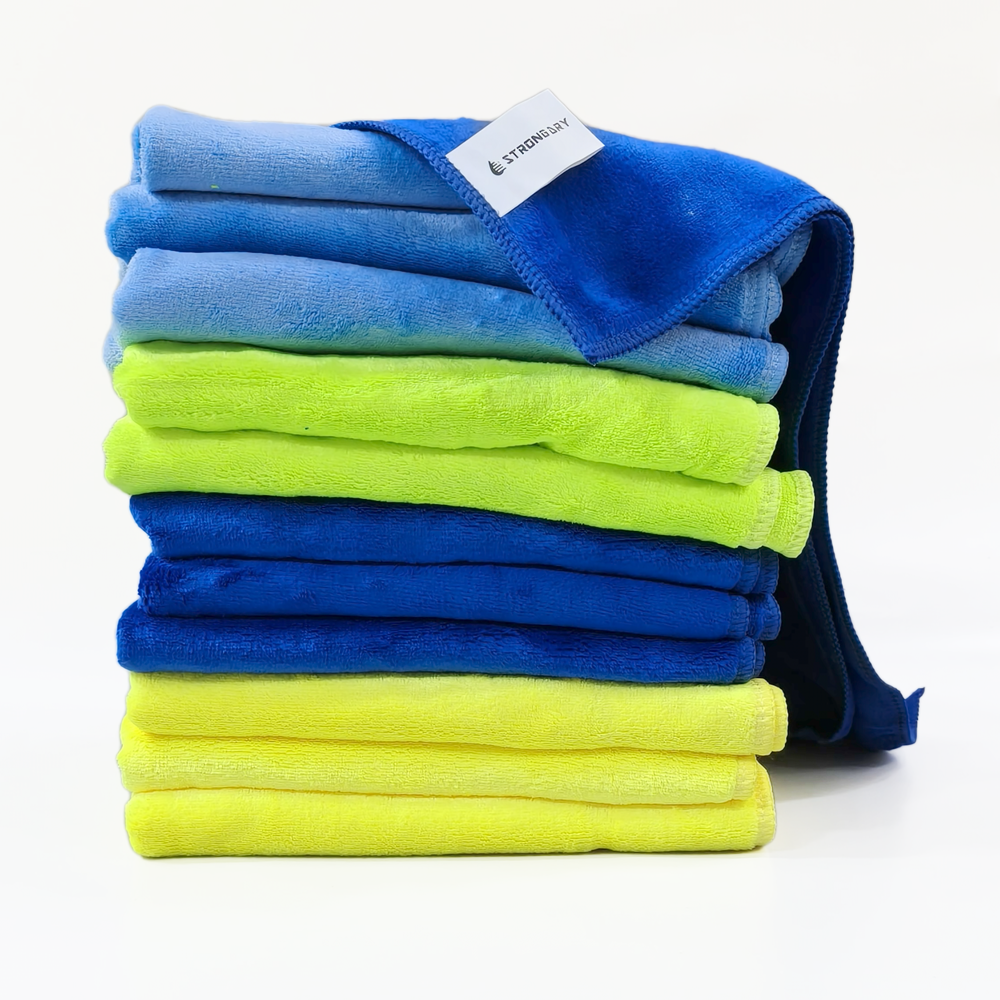 AUTOZCRAVE Weft Knitted Microfiber Cloth (40x40 cm, 425 GSM) - Lint-Free Heavy Duty Cleaning Towel