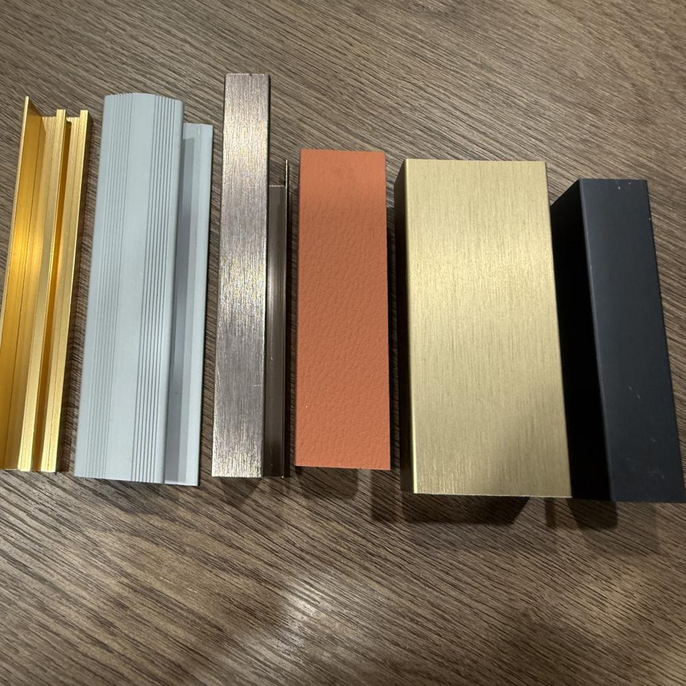 Premium Aluminium Tile Trims, Hairline & Leather Finish, Imported Tile Edge Profiles Supplier India