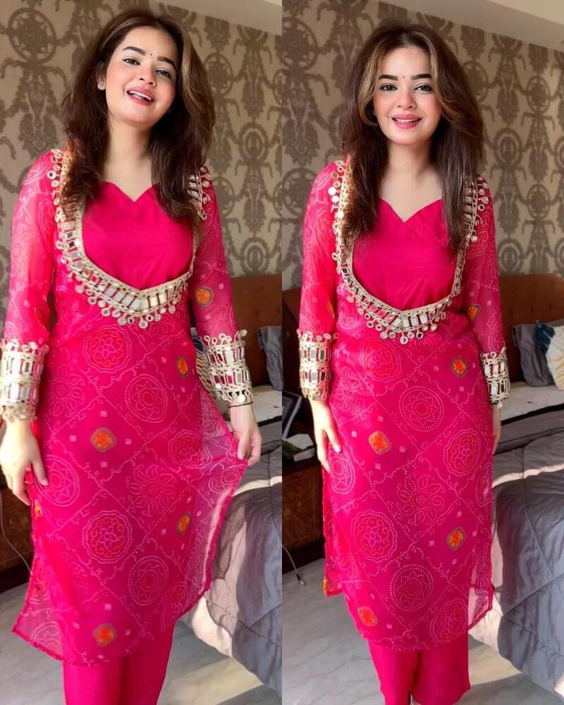 Bright Pink Kurti Set