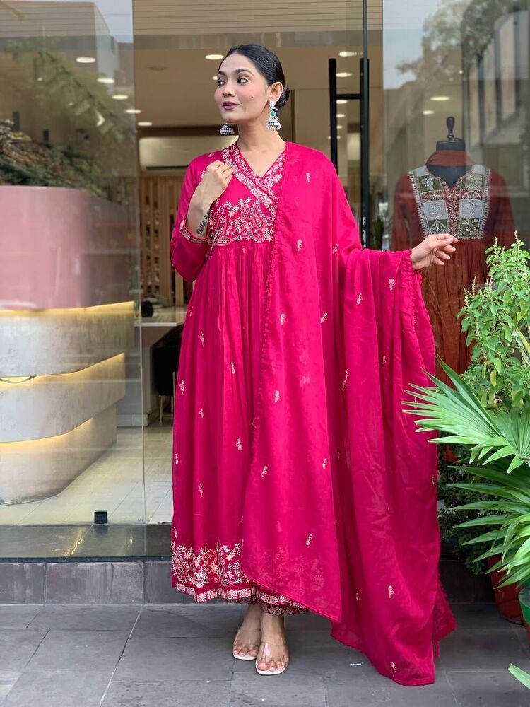Rani Pink Anarkali Kurti