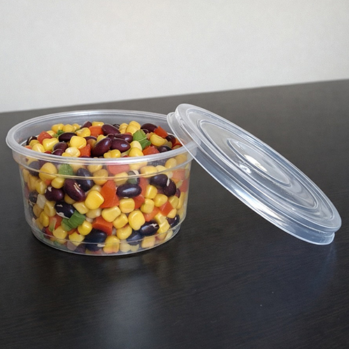 500ML Round PP Thermoformed Container With Lid