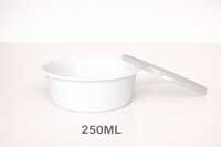 250 ML Round White PP Containers With Lid