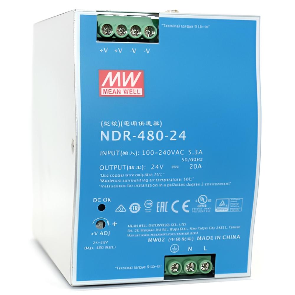 Mean Well NDR-480-24 DIN Rail Power Supply