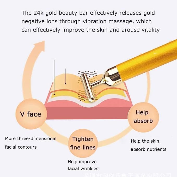 Gold Energy Beauty Bar Electric Vibration Facial