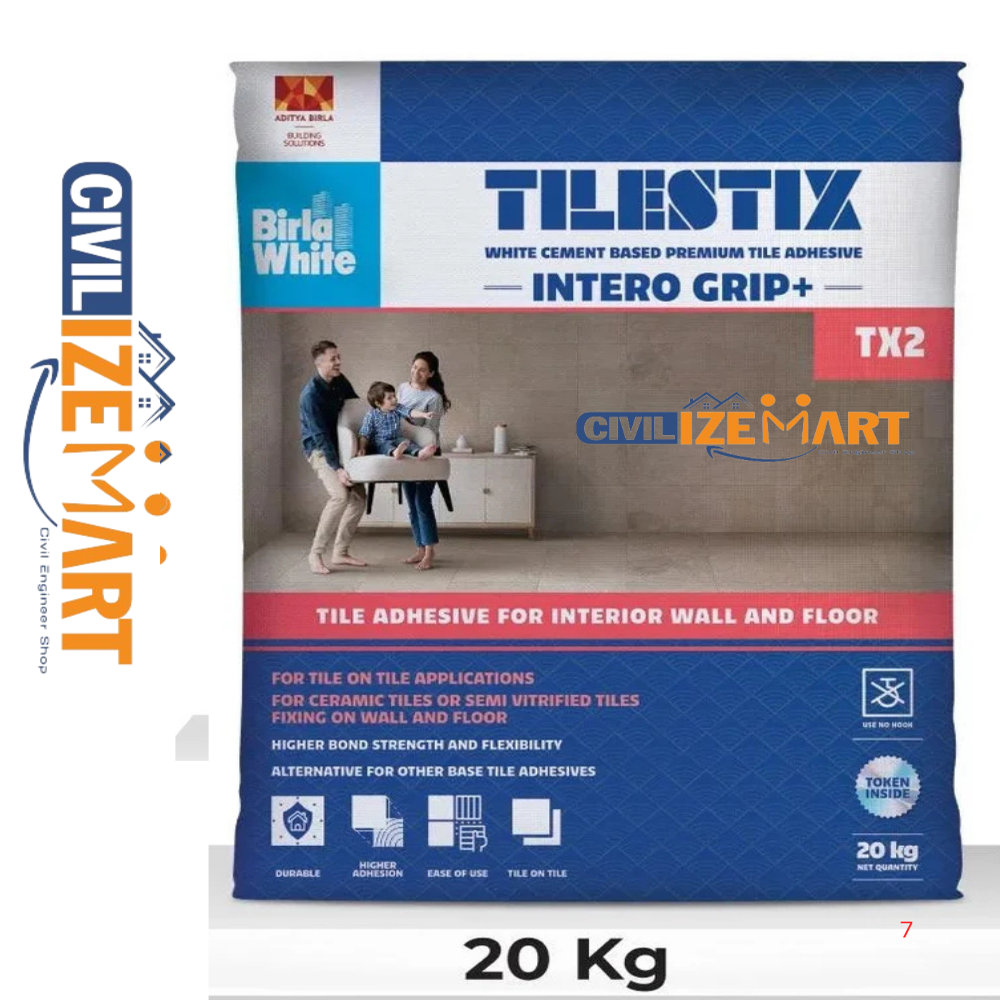 Birlawhite Tile stix Intero grip Plus Tile Adhesive