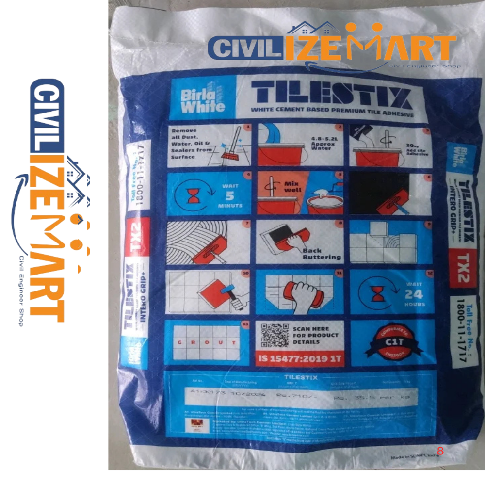 Birlawhite Tile stix Intero grip Plus Tile Adhesive