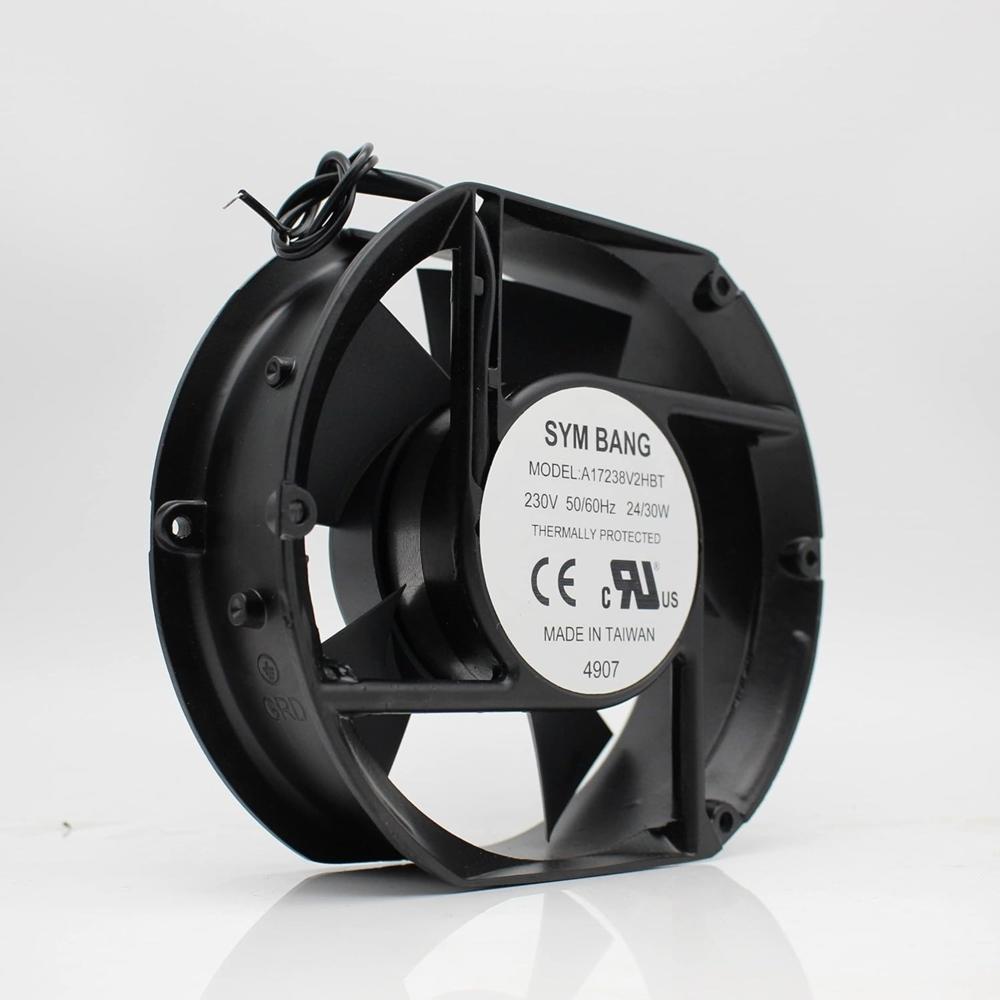 SYM BANG A17238V2HBT 230V AC 24/30W 17238mm Ball Bearing Industrial Axial Cooling Fan