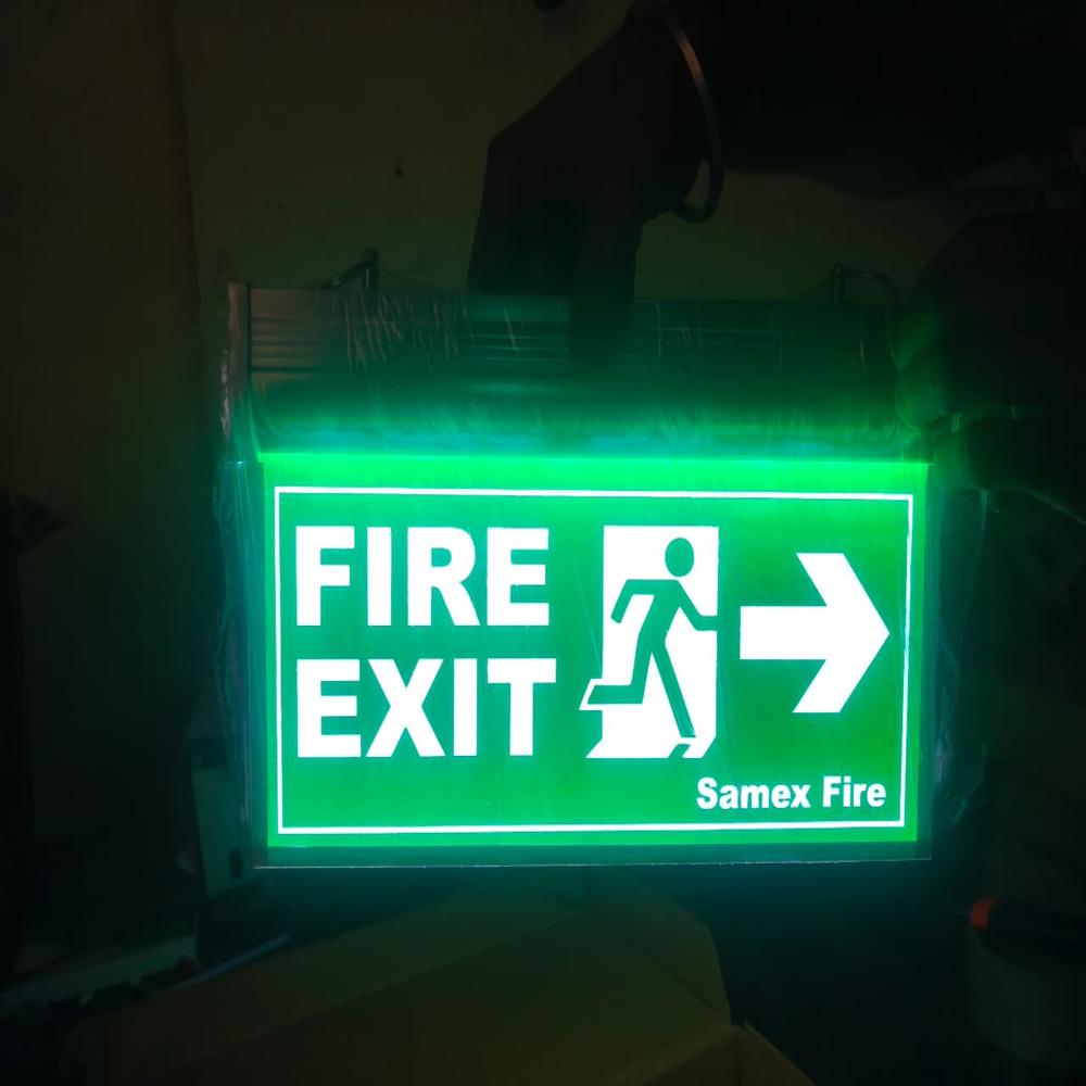 Double Side Eixt Signzae - Application: Fire Safety