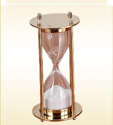 Brass Sand Timer - Elegant Design, 30 Minute Duration | Perfect for Time Management and Décor