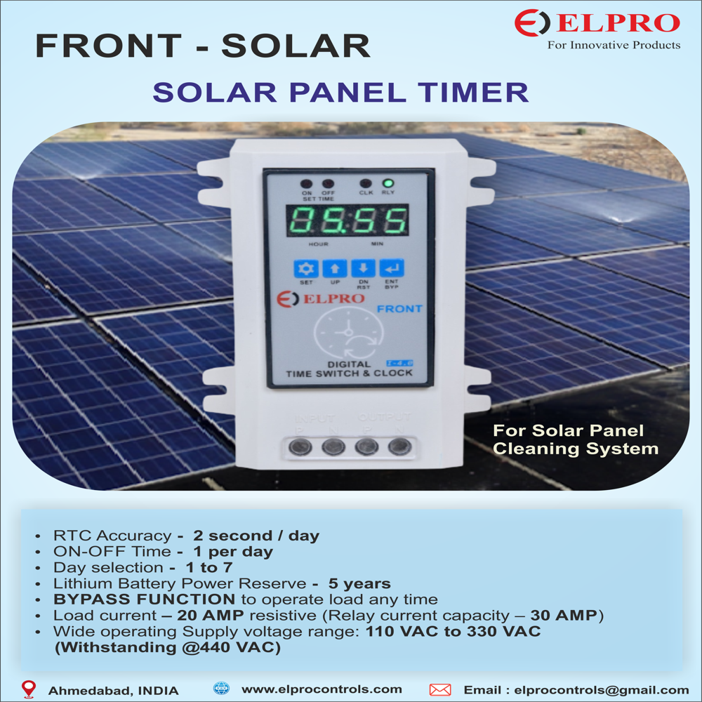FRONT-SOLAR : Solar Panel Timer