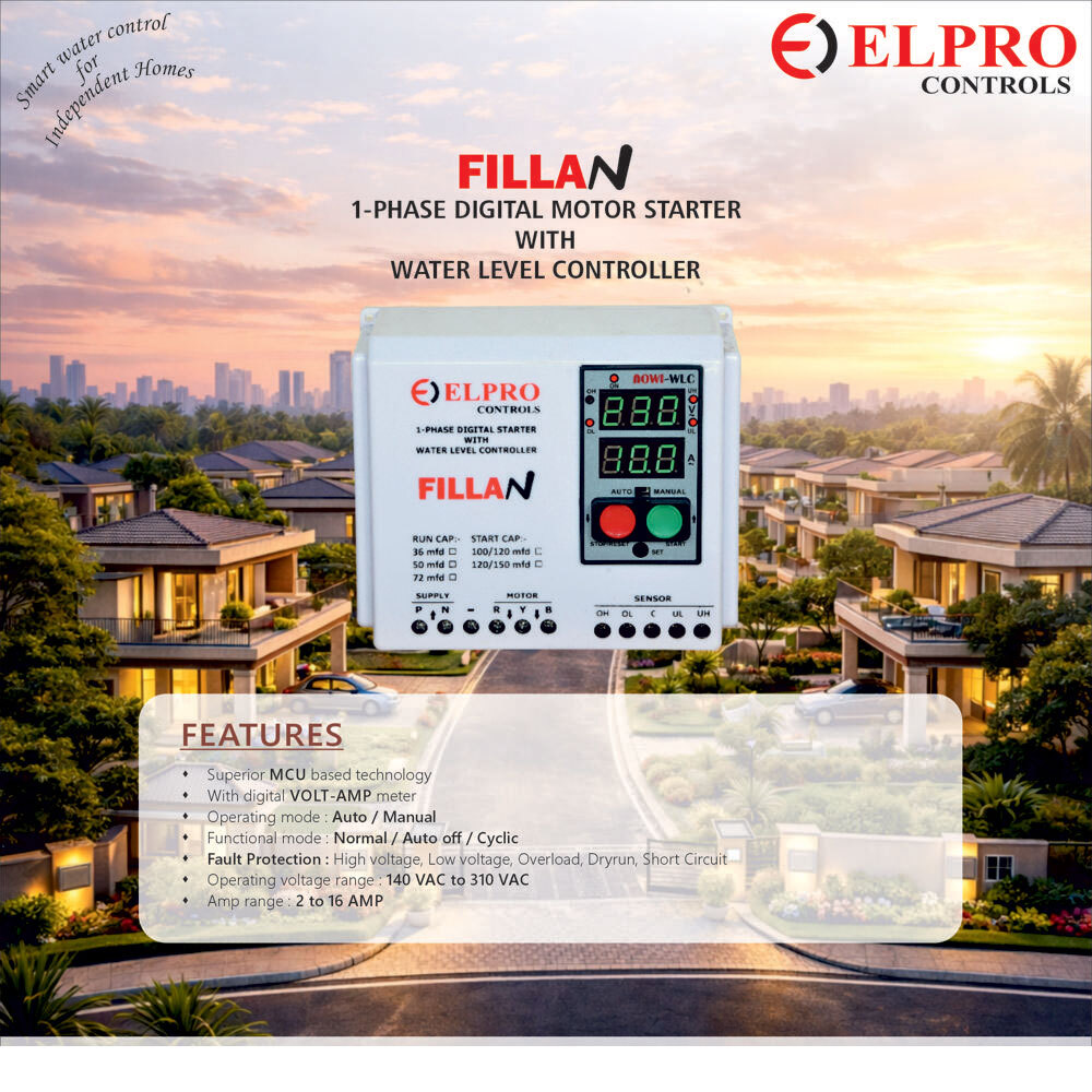 Fillan : 1 Phase Digital Motor Starter With Wlc - Color: White