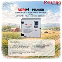 Agrin-phaser-panel :  3 Phase Digital Control Panel With Automatic Phase Sequence Corrector - Application: Agricultural