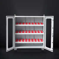 Tool Storage Cabinet - Color: White Red