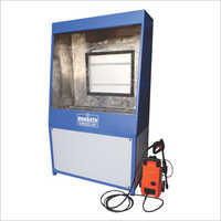 Wash Booth - Stainless Steel, 2400x1100x1800 Mm, Semi-automatic | Corrosion Resistant, Led Lighting, High-efficiency Exhaust, Low Noise, Lockable Wheels, Water Recycling System