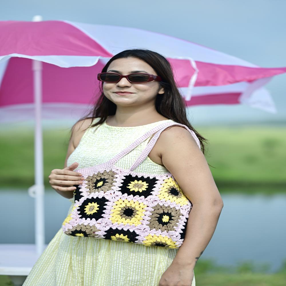 Harlee Cotton Crochet Bag