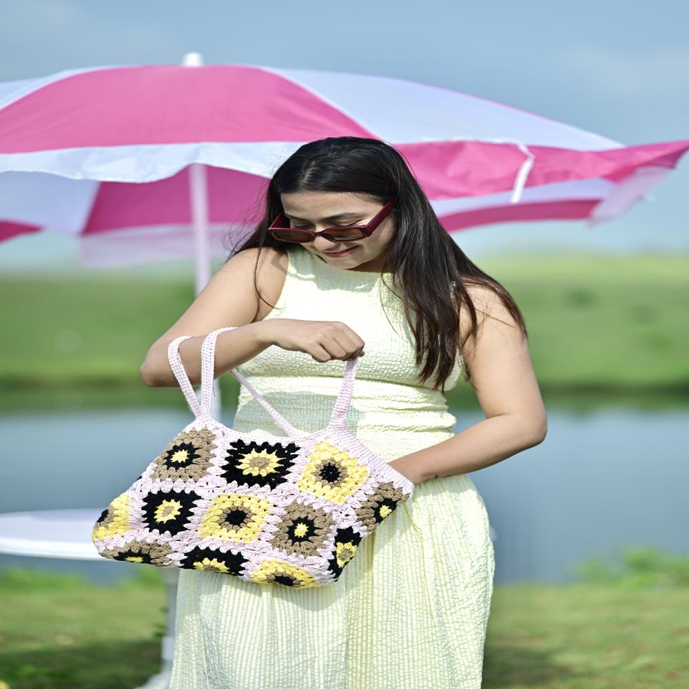 Harlee Cotton Crochet Bag