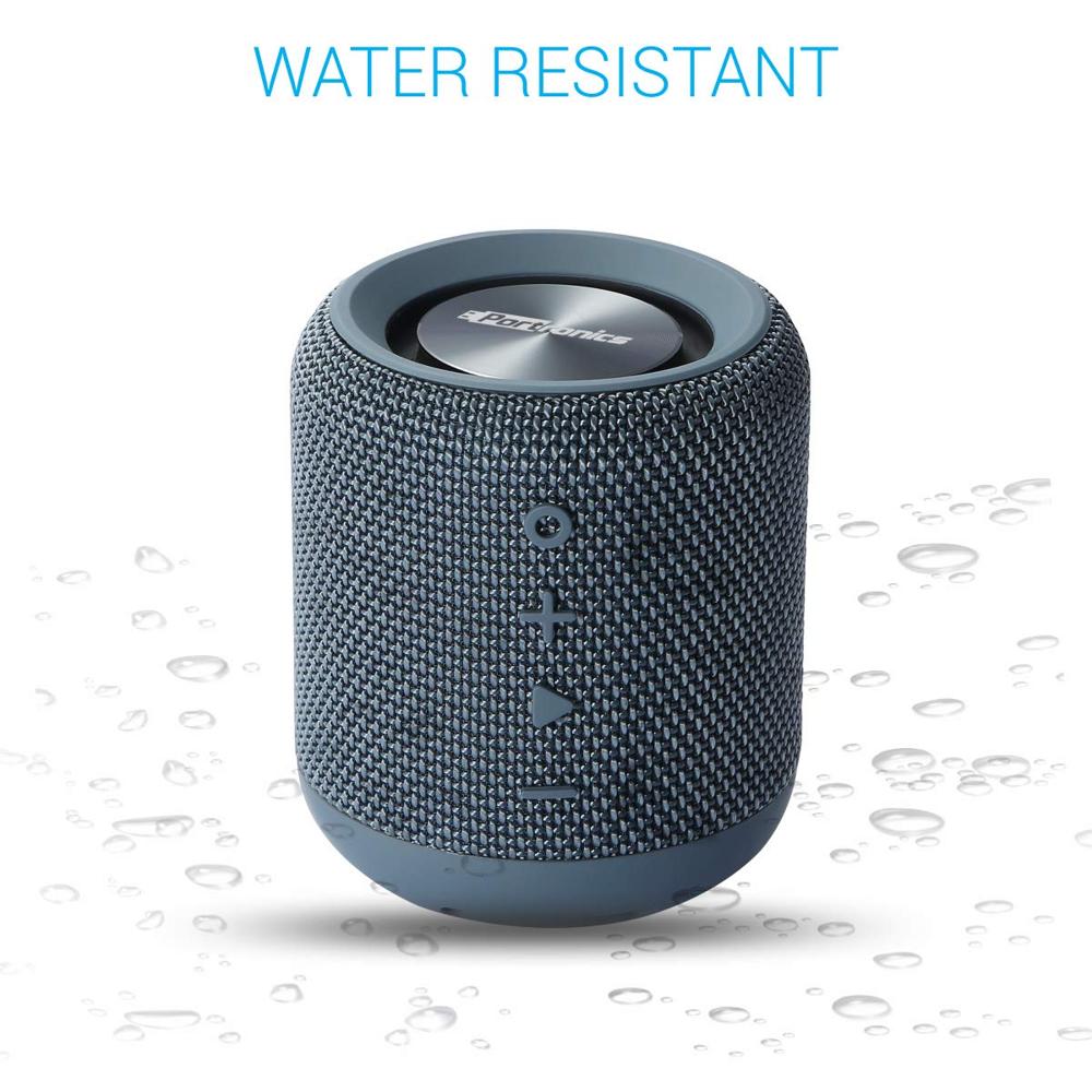 Portronics SoundDrum 10W Portable Bluetooth Stereo Speaker with Powerful Bass, 3.5mm AUX, USB Music, In-Built Mic, In-Built FM, 6-7 Hrs Playtime(Blue)