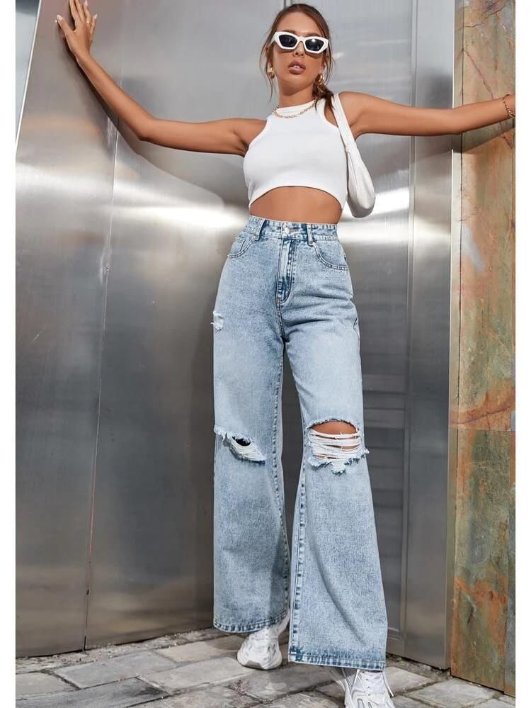 wide leg jeans