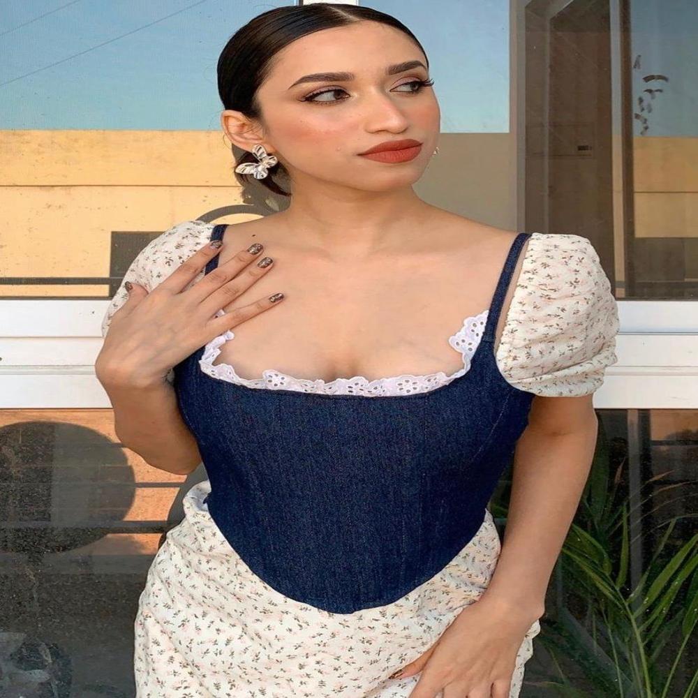 Denim Chic Corset - Age Group: Adults
