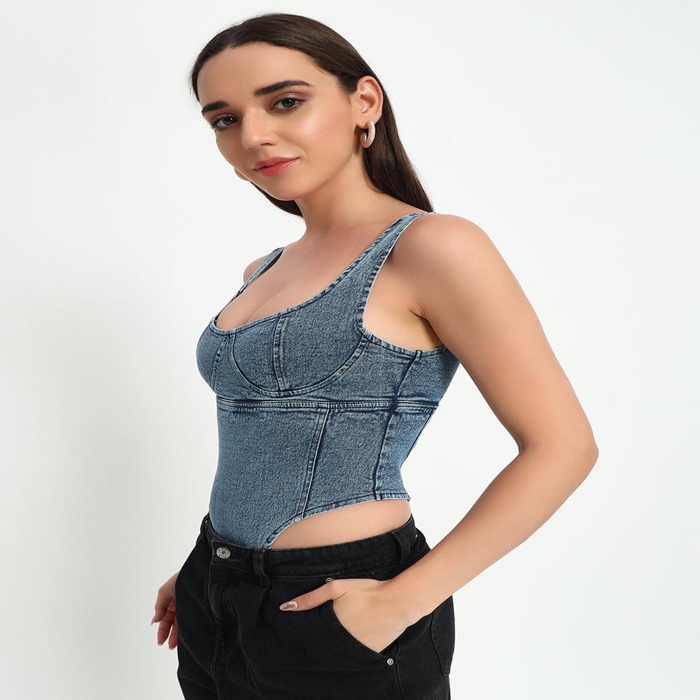 Denim Bodysuit - Age Group: Adults