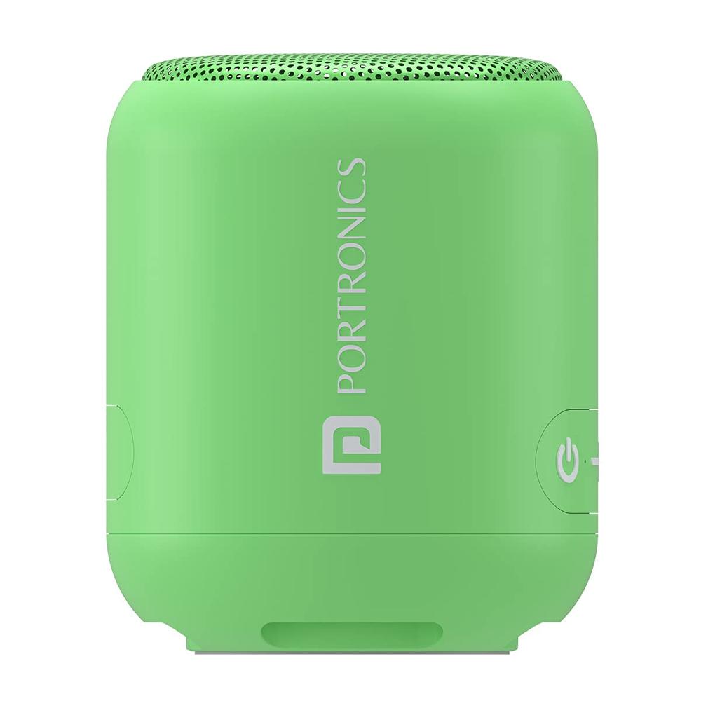 Portronics SoundDrum 1 12W TWS Portable Bluetooth 5.3 Speaker with Powerful Bass, Type C Charging Cable Included(Green)