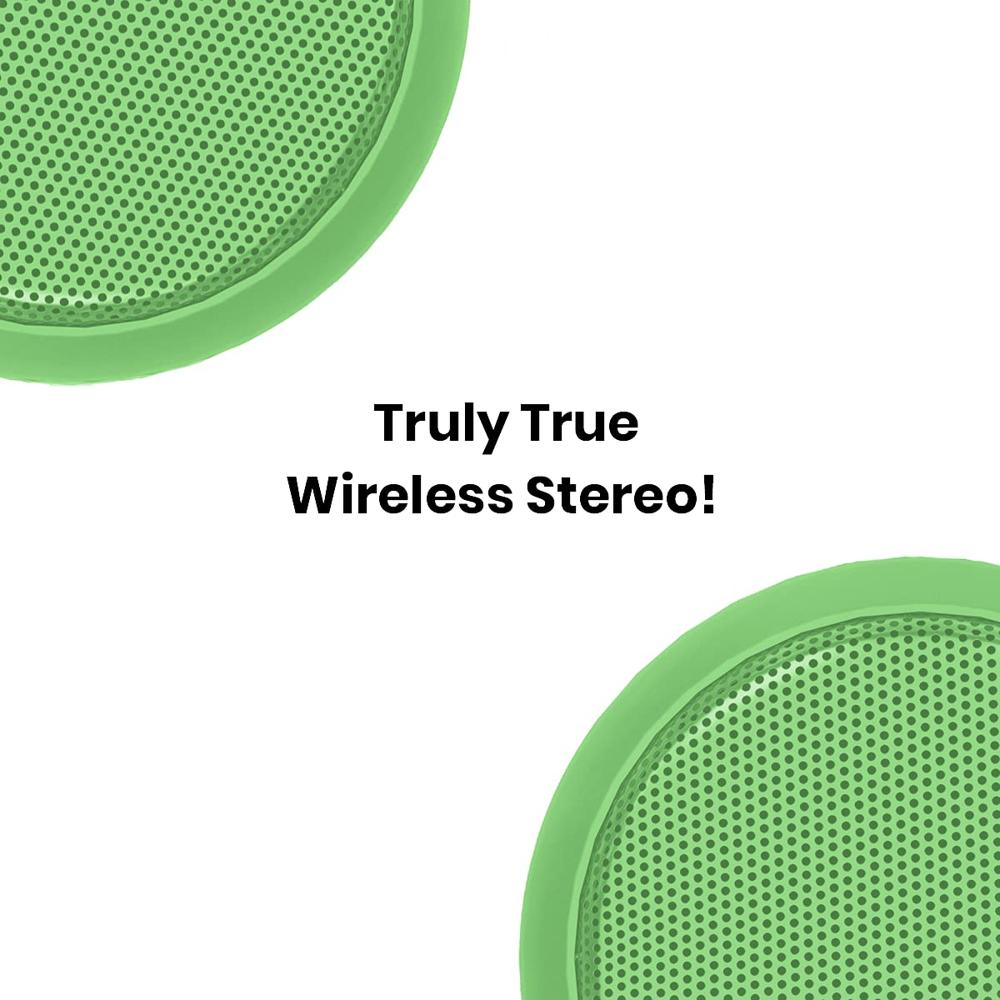 Portronics SoundDrum 1 10W TWS Portable Bluetooth 5.3 Speaker with Powerful Bass, Type C Charging Cable Included(Green)