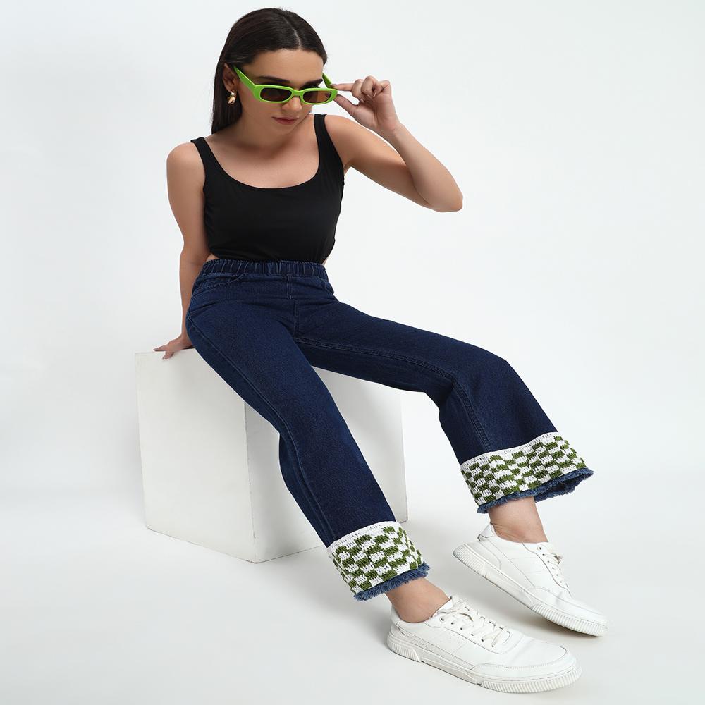 Ladies Checked Jeans - Age Group: Adults