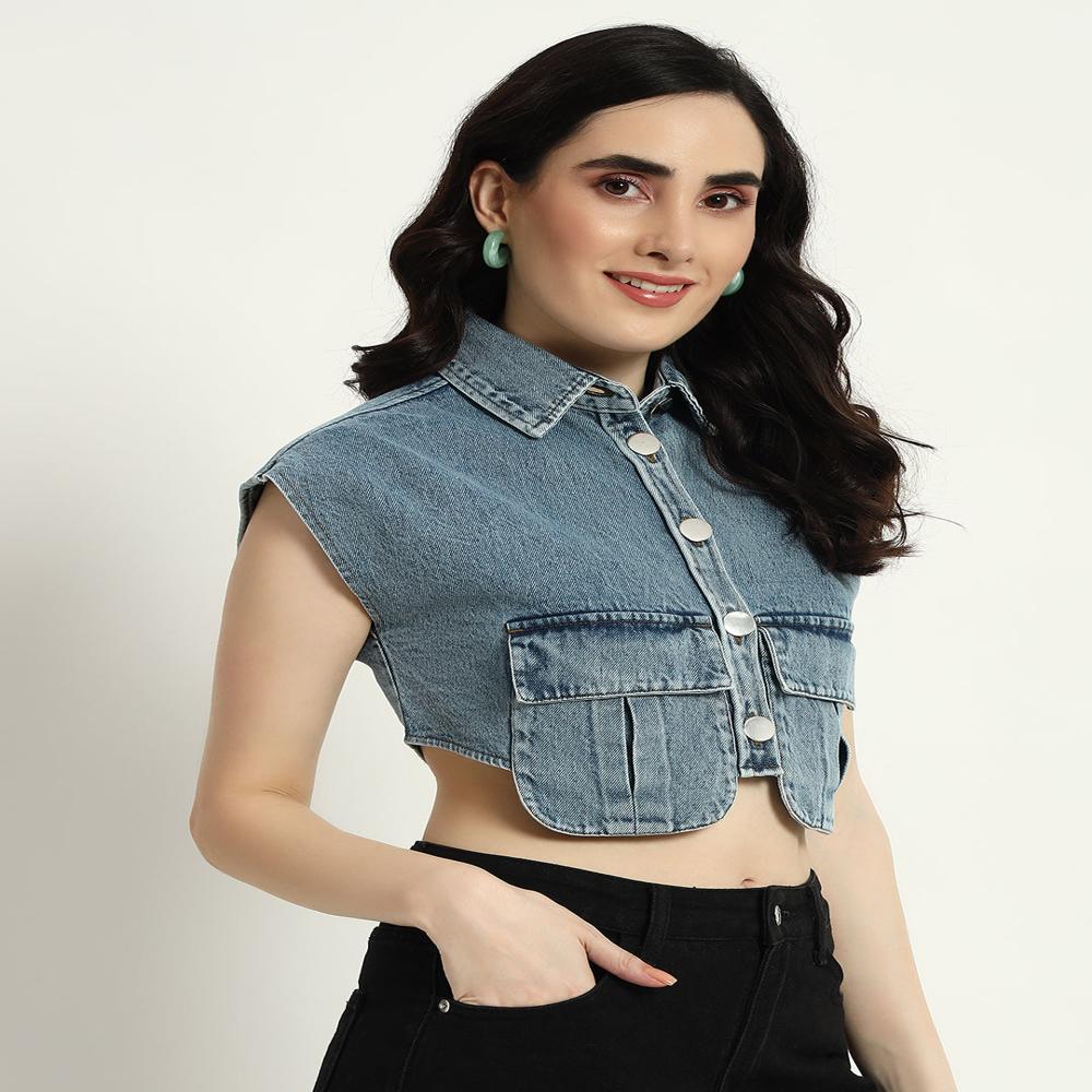 Pocket Denim Top - Age Group: Adults