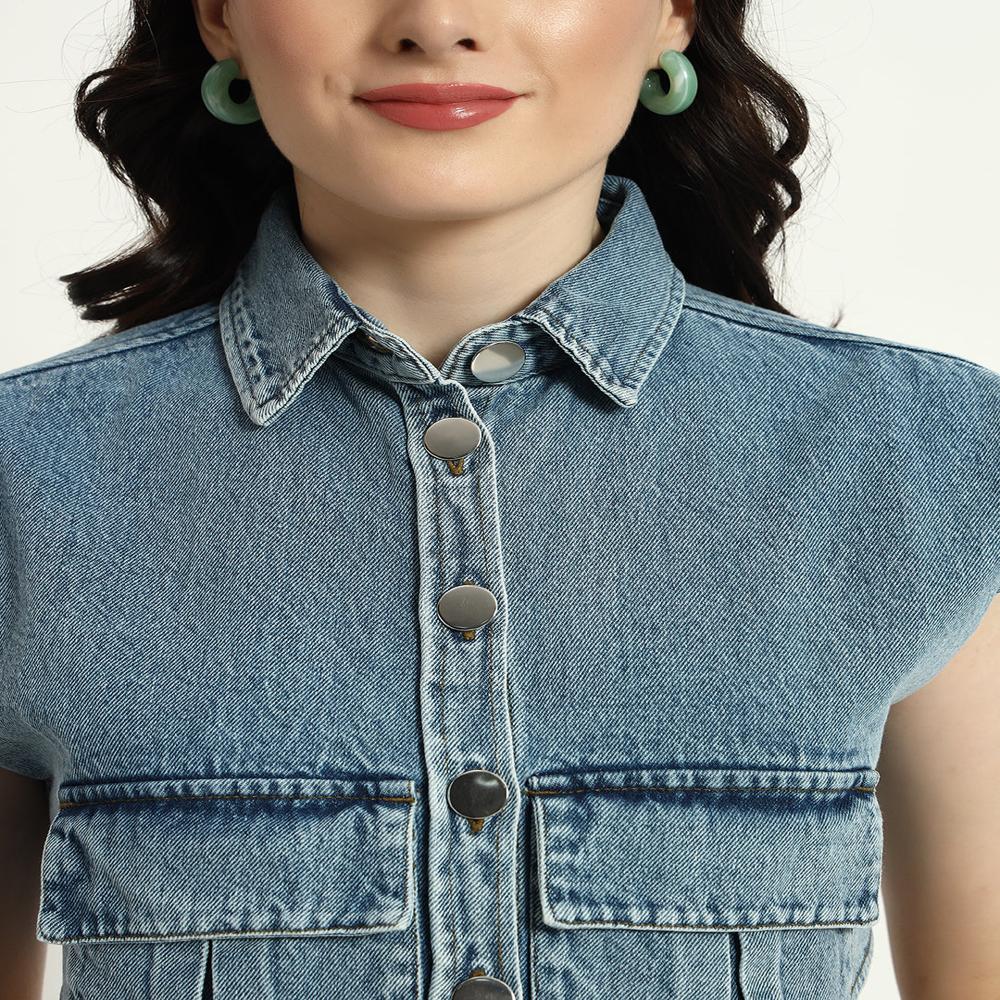 Pocket Denim Top - Age Group: Adults