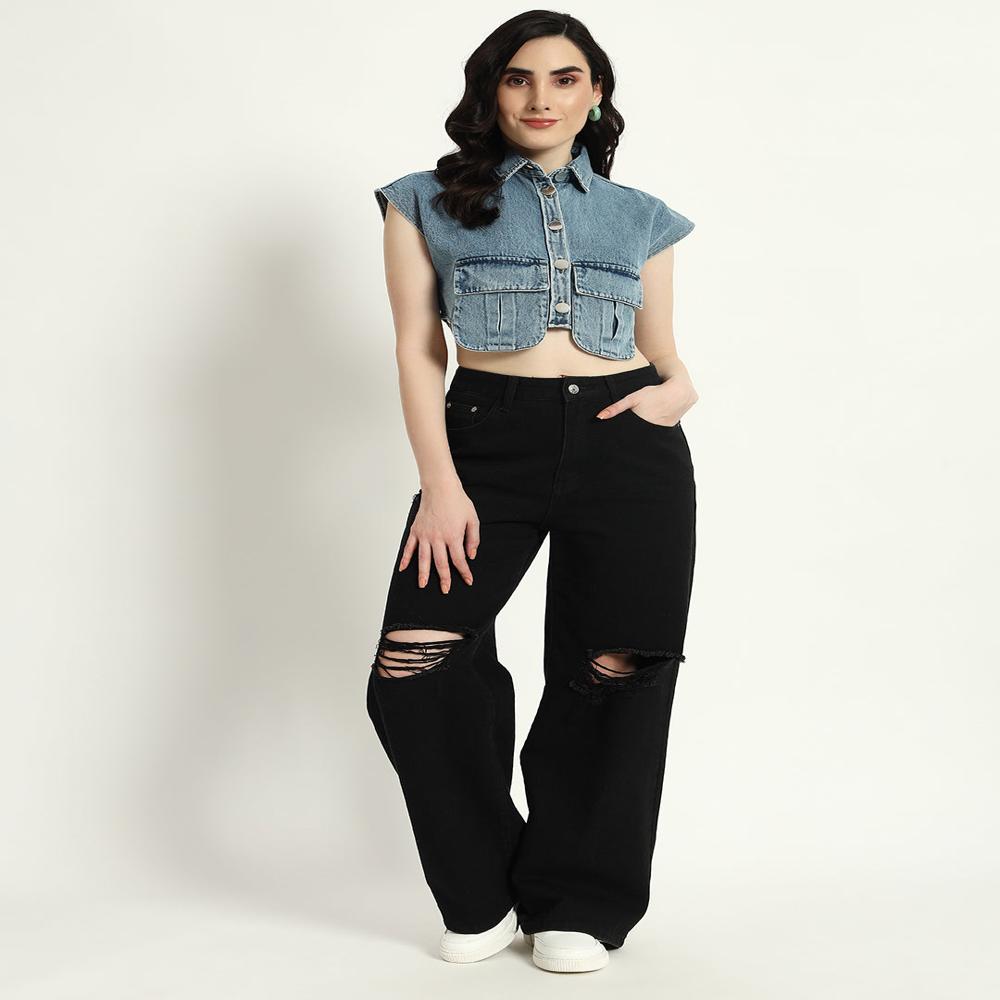 Pocket Denim Top - Age Group: Adults