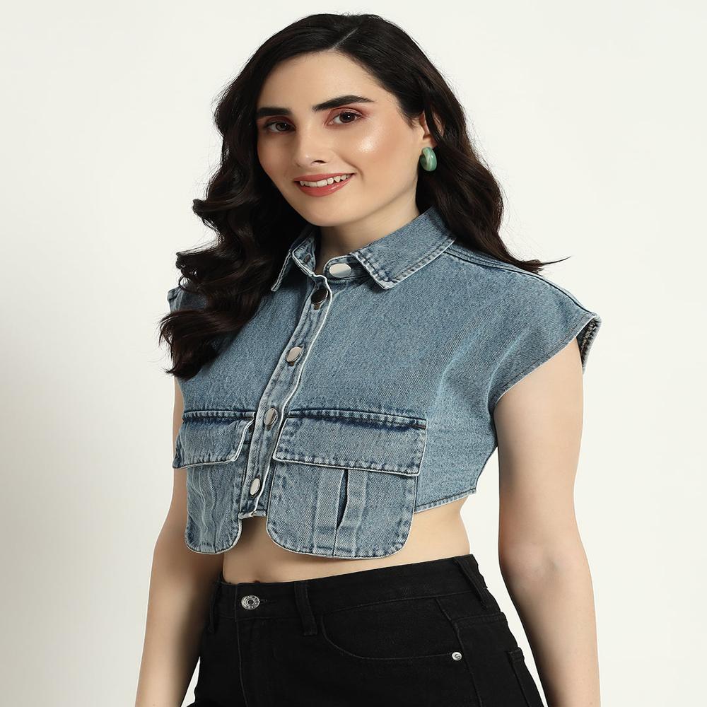 Pocket Denim Top - Age Group: Adults