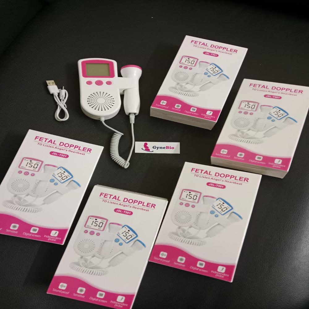 GyneBio Portable Fetal Doppler Heartbeat Monitor with in Built Speaker Handheld Fetal Doppler