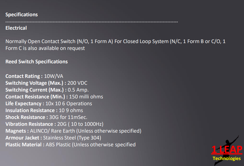  Steel door contact Magnetic Reed Switch 