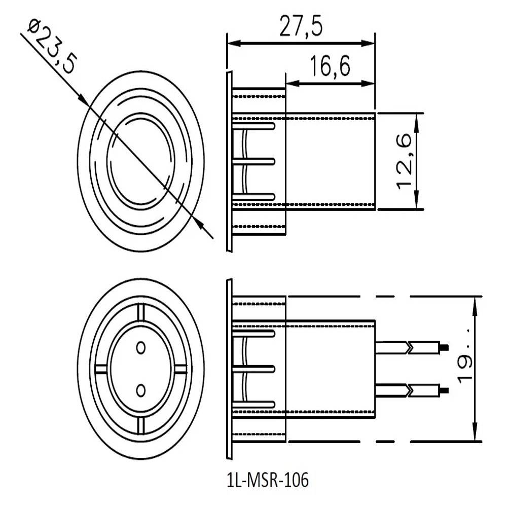  Steel door contact Magnetic Reed Switch 