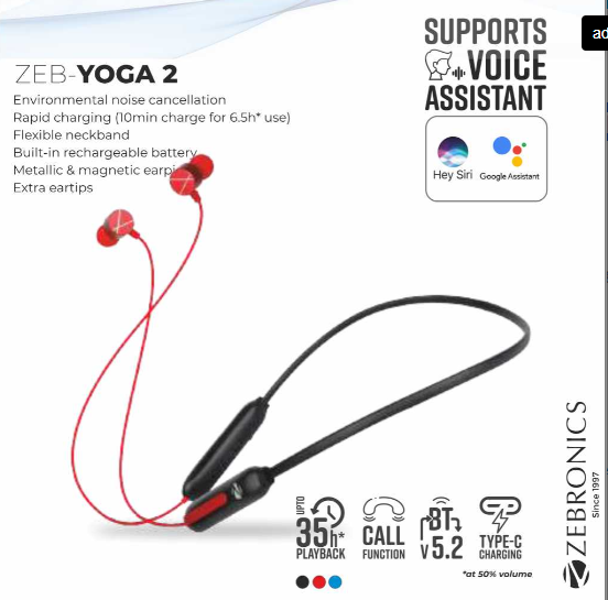 H-ZEBRONICS BLUETOOTH EARPHONE